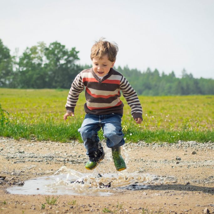 Jumping in a puddle